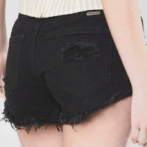 KanCan Signature‎ Black Distressed Midi Denim Shorts EXCELLENT CONDITION!!!